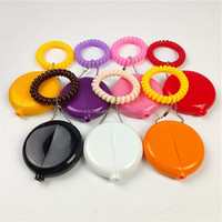 3 porte-monnaie porte-clés vierges en caoutchouc, PVC et silicone, personnalisables, petits, mini, ronds, pour enfants
