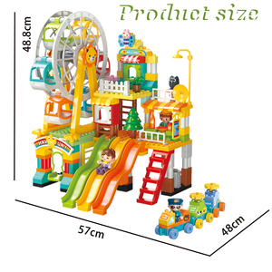 FEELO FL42008 bricolage grande roue vue sur la rue jouet bloc de construction ensemble pour enfants intérieur Playhouse jeu jouet - Product Image 4