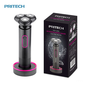 <span class=keywords><strong>Afeitadora</strong></span> impermeable PRITECH IPX5 para hombre, afeitadoras eléctricas recargables de triple hoja, máquina de afeitar inglesa personalizada para hombre, ruido - Product Image 1