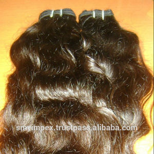 Wholesale 100% Indian 5A Grade Natural Wave Virgin Temple Remy Hair Extensions Double Weft <b>Machine</b> <b>Weaving</b> - Product Image 6
