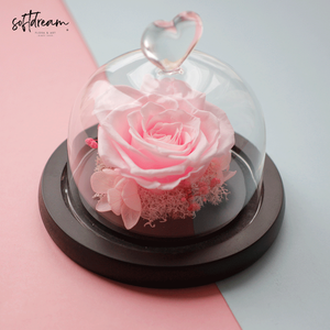Rosa Stabilizzata Artigianale Sotto Cupola di Vetro, Ornamento Creativo per Regali all'Ingrosso, Ideale per San Valentino e Festa della Mamma - Product Image 5