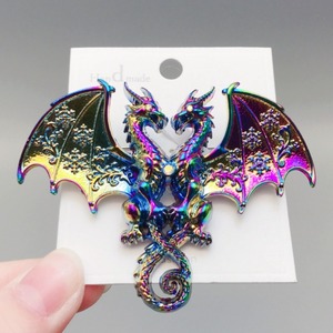 Broche en forme de dragon doré, accessoire de broche animale pour hommes et femmes - Product Image 3