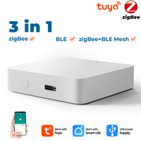 Tuya Zigbee + BLE + Zigbee BLE Mesh 3 en 1 Gateway Smart Home APP Control remoto Multi-modo Wireless Gateway Hub Funciona Google Alexa