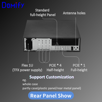 Boîtier de PC de bureau HTPC personnalisé, mince, vertical, Micro ATX, Mini ITX, 1U, panneau PCIe flexible, fenêtre latérale en métal et plastique, Domify K14 en stock