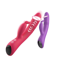 2 in 1 Dual Head Rabbit Vibration Silikon Wasserdichtes wiederauf lad bares G-Punkt Rabbit Dildo Vibrator Sexspielzeug für Frauen Masturbation