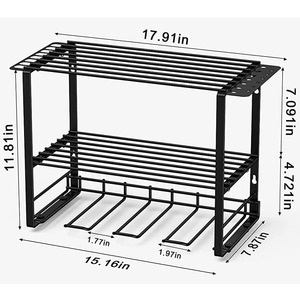 Support mural robuste en acier au carbone pour outils électriques OEM/ODM <span class=keywords><strong>avec</strong></span> <span class=keywords><strong>porte</strong></span>-perceuse et rangement pour évier pour <span class=keywords><strong>garage</strong></span> - Product Image 5