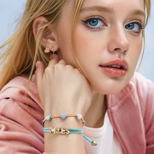 ODM cuore carino ragazza bambini regolabile placcato <span class=keywords><strong>oro</strong></span> 18k scatola <span class=keywords><strong>d</strong></span>'<span class=keywords><strong>oro</strong></span> Charm bracciale braccialetti gioielli all'ingrosso - Product Image 6