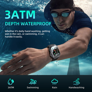 Nouvelle montre connectée de sport d'extérieur S320B avec appels Bluetooth, boussole, étanchéité IP67, bracelet en gel de silice, fitness, appareil photo, Android, écran carré IPS - Product Image 2