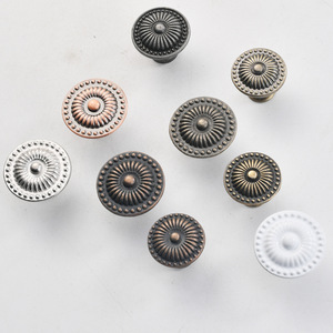 Furniture Handle And <b>Knob</b> Zinc Alloy Round Antique Bronze <b>Drawer</b> Cabinet Decorations Minimalist Style Durable - Product Image 1