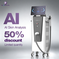 Équipement d'épilation au laser à diode de qualité supérieure 755nm 808nm 940nm 1064nm avec détecteur de poils intelligent IA et refroidissement par glace pour cliniques esthétiques professionnelles
