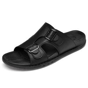 Sandali Estivi da Uomo di Alta Qualità, Sneakers alla Moda, <span class=keywords><strong>Ciabatte</strong></span> da Spiaggia Antiscivolo per Esterni, Fatte a Mano <span class=keywords><strong>in</strong></span> Vera <span class=keywords><strong>Pelle</strong></span> Leggera - Product Image 6