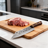 Meilleures ventes de couteau de chef en acier inoxydable couteau de boucher affûté avec logo personnalisé avec étui en cuir pour la cuisine