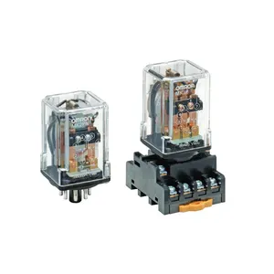 Omron MK รีเลย์ 8pin ประเภทรีเลย์ไฟขนาดเล็กปลั๊กรีเลย์ 8PIN 2P เหมาะกับ 110V 220V AC/ DC 12V 24V คอยล์พร้อมฐานซ็อกเก็ต