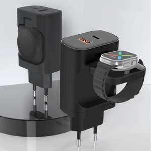 Multifunción portátil 2 <span class=keywords><strong>en</strong></span> 1 reloj cargador inalámbrico 30W PD enchufe <span class=keywords><strong>de</strong></span> carga rápida adaptador <span class=keywords><strong>de</strong></span> corriente <span class=keywords><strong>de</strong></span> teléfono móvil para <span class=keywords><strong>iPhone</strong></span> samsung - Product Image 5