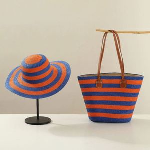 Wholesale Unisex Beach <b>Hat</b> and Paper <b>Bag</b> Set Summer Sun Protection Travel Casual Fashion Tote Shoulder <b>Bag</b> - Product Image 6