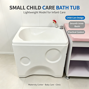 Baignoire bébé en acrylique avec lecteur de musique intégré, mélodies apaisantes et vibrations douces pour des bains relaxants - Product Image 3