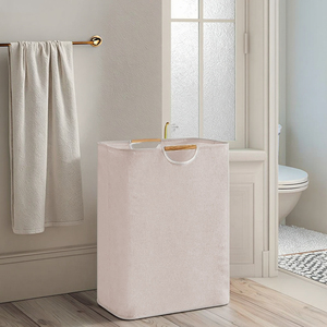 Panier à <span class=keywords><strong>linge</strong></span> pliable de grande capacité en coton et lin pour le <span class=keywords><strong>rangement</strong></span> des jouets ménagers Utilisation de la salle de bain pour le <span class=keywords><strong>rangement</strong></span> des vêtements sales - Product Image 3