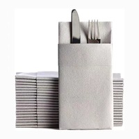Fabricant de serviettes en papier de soie jetables Kraft Airlaid pour boissons couverts dîner serviettes en lin en gros