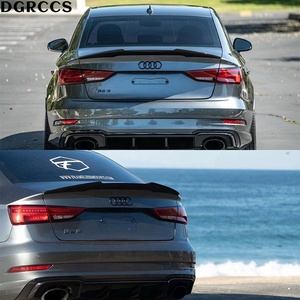 For A3 S3 RS3 8V Limousine Sedan M4 Style Carbon Fiber Rear Spoiler Trunk Wing 2013-2020 Carbon Fiber - Product Image 6