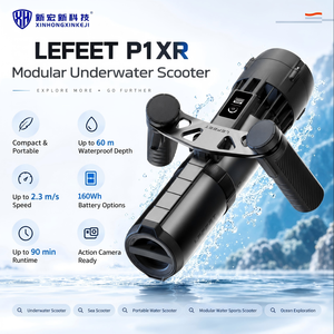 P1 XR Propulseur à eau à double moteur en aluminium anodisé dur, deux moteurs de 1000W, 26kgf, profondeur 60m, autonomie 90min, deux scooters interchangeables - Product Image 1