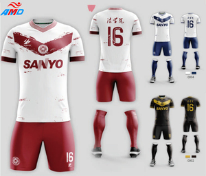 Kit d'<span class=keywords><strong>entraînement</strong></span> de football personnalisé pour hommes tissu de t-shirt à logo imprimé unique nouvelle saison <span class=keywords><strong>tenue</strong></span> de football de club pour adultes combinaison de football - Product Image 6