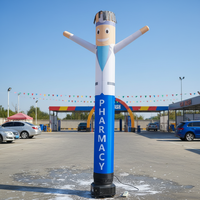 Tube gonflable extérieur personnalisé Sky Man Fly Guy, Danseur gonflable pour publicité de lavage de voitures