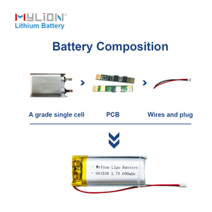 Tùy chỉnh lớp một 3.7V 901538 600mAh pin lithium polymer cho đồng hồ thông minh và GPS Tracker - Product Image 4