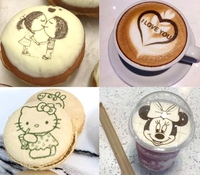 Mesin Printer Latte Art Otomatis Baru XP600 Print Head Multi Warna Portabel untuk Label/Kartu, Cocok untuk Kedai Kopi dan Restoran