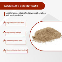 Aluminium réfractaire CA50 70 de poudre de ciment d'aluminate de calcium amorphe résistant aux hautes températures 80 ciment