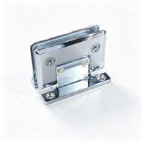 Plaque de fixation murale à profil biseauté pour porte de douche en verre, type H, quincaillerie pour porte de douche en verre