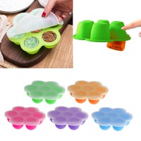 Récipient en silicone personnalisable pour aliments pour bébés Plateau de congélation multifonctionnel pour le stockage des fruits et du lait maternel pour nourrissons avec logo
