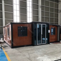 Contenedor de Vivienda Expandible de Diseño Personalizado con Paneles de Madera de 20, 30 y 40 pies, Apartamento Pequeño Integrado con Doble Puerta de Entrada
