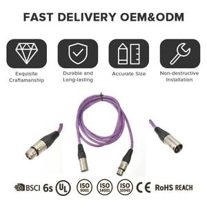 Hochwertiger 3-Pin XLR Stecker auf XLR Buchse 1m Hochwertig PBT-Isolierter Symmetrischer Mikrofon-Kabelbaum mit PET/PVC-Isolierung - Product Image 4