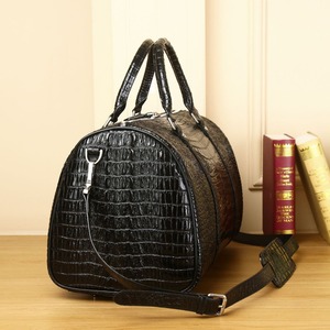 Wholesale Custom Large Satchel Handbag for Unisex Waterproof Durable Genuine <strong>Croc</strong>-Embossed Leather Zipper Closure Shoulder <strong>Strap</strong> - Product Image 4