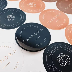 Personalized White Round Brand Stickers Die Cut Self Adhesive <b>Labels</b> for Cosmetic Bottles - Product Image 1