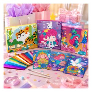 Kit de Pintura con Láminas Personalizadas para Niñas, Juego de Pegatinas de Mosaico con Brillantina, Juego de Imágenes Educativas para el Desarrollo de la Motricidad Fina, Regalo de Recompensa para el Aula - Product Image 6