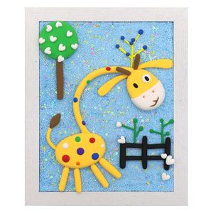 Wholesale Children Educational Super Light Clay Toy Kids Wooden Photo Frame <b>Drawing</b> Toys - Product Image 1