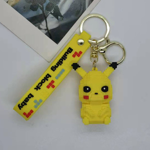 Portachiavi Creativo a Forma <span class=keywords><strong>di</strong></span> Bambola in Gel <span class=keywords><strong>di</strong></span> Silicone Non Tossico, Figurina Pokémon 3,5cm*5cm per Borse e Auto - Product Image 3