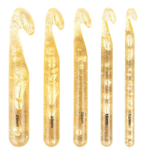 Crochet en cristal, crochet en plastique gras transparent, aiguille à pull, outil à tricoter en <span class=keywords><strong>laine</strong></span> épaisse - Product Image 1