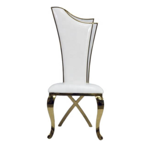 Silla de comedor de oro de alta calidad vintage LS0128 muebles de acero inoxidable duraderos para bodas y eventos de hotel - Product Image 1