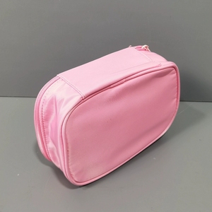 Grande trousse de toilette rose en PVC avec logo personnalisé, étanche, pour demoiselles d'honneur, sacs de maquillage à fermeture éclair, étui cosmétique - Product Image 2