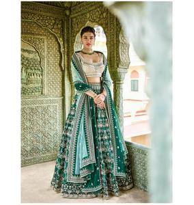 Lahenga choli-ropa de fiesta India, ropa de recepción de boda, bordado, trabajo, choli lehenga, blusa Dupatta, piedra, perla, trabajo, moda - Product Image 1