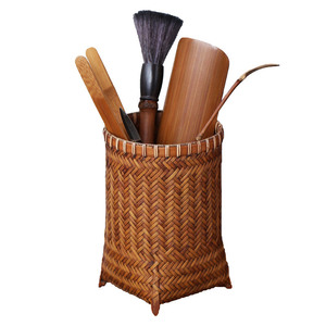 Accesorios retro para el juego de té de bambú lacado: Los Seis Caballeros de la Ceremonia del Té - Aguja de té hecha a mano, Cuchara de té, Cepillo de té - Product Image 5