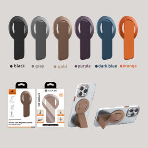 Soporte plegable de aleación de aluminio y PU, soporte para dedo, soporte para teléfono, soporte magnético para teléfono móvil, accesorio Premium - Product Image 6