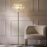 Nordique hôtel chambre chevet cristal lampadaire nouveau Design luxe salon décor Style contemporain lumière LED laiton E27