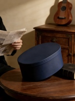 Boîte cadeau elliptique en papier kraft pour emballage de confiseries - Boîte à souvenirs de mariage, boîte vide pour savon artisanal aux raisins de saison