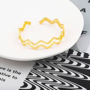 JXX JSZ-Z35A Open Cuff <b>Bangle</b> <b>Bracelet</b> 24K Gold Plated Different Irregular Shapes High Quality Fashion <b>Bangle</b> - Product Image 2