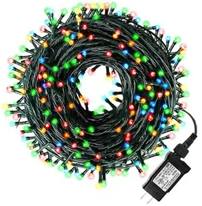 Weihnachten dekorative Mini-Lichter 100 LED Green Wire Fairy Starry Lichterketten Plug-in für Outdoor-Weihnachts baum dekoration