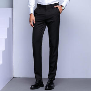 กางเกงเข้ารูปแนวธุรกิจของผู้ชายกางเกงแบบตรงเอวกลางแบบทางการ - Product Image 5