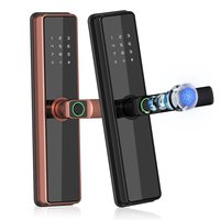 Cerradura Electrónica Inteligente para Puerta, con Huella Dactilar, Contraseña, Tarjeta RFID, Aplicación, Sin Llave, Cerrojo, WiFi Tuya, Acero, para Apartamento